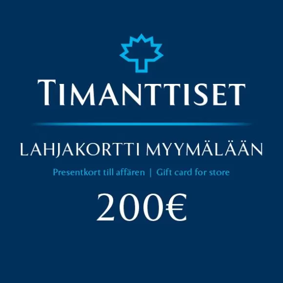 Lahjakortti Myymälään 200 €* Lahjakortit