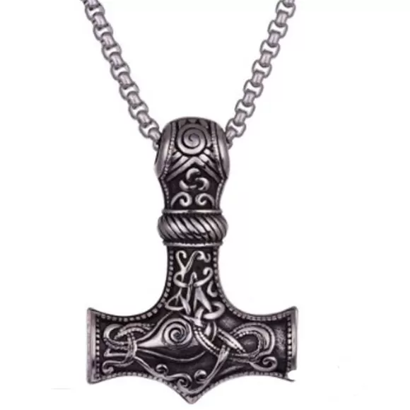 Northern Viking Knotwork Thorin Vasara Teräskaulakoru NVJRS037* Miesten Kaulakorut | Miesten Korut