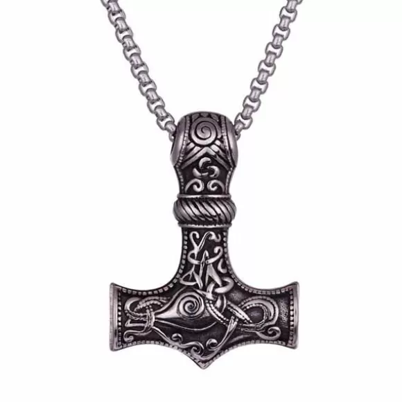 Northern Viking Knotwork Thorin Vasara Teräskaulakoru NVJRS037* Miesten Kaulakorut | Miesten Korut