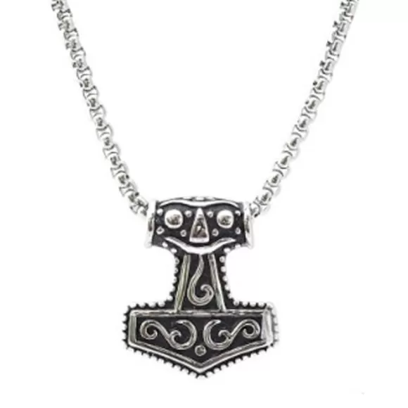 Northern Viking Mjölnir Thorin Vasara Teräskaulakoru NVJRS009* Miesten Kaulakorut | Miesten Korut