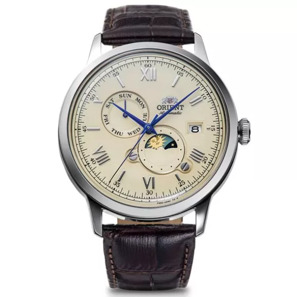 Orient Bambino Sun And Moon Kello RA-AK0803Y10B* Miesten Rannekellot | Automaattikellot