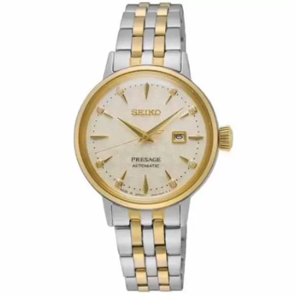 Seiko Presage Cocktail Time White Lady Diamond Twist Naisten Kello SRE010J1* Naisten Rannekellot | Korukellot