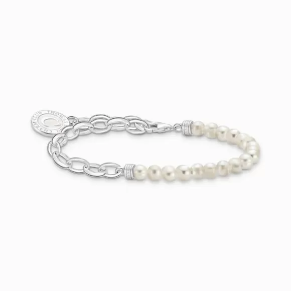 Thomas Sabo Charm Club Hopearanneketju/koru A2128-158-14-L19V* Helmikorut | Hopearannekorut