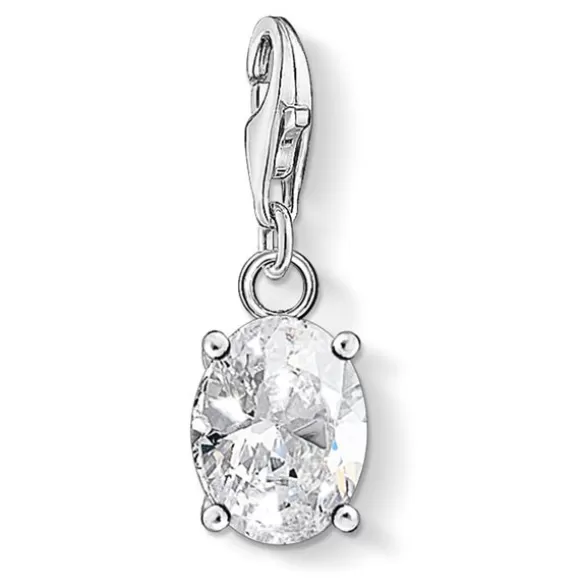 Thomas Sabo Charms White Stone Hopeariipus 1847-051-14* Naisten Korut | Hopeariipukset Ja -Helat