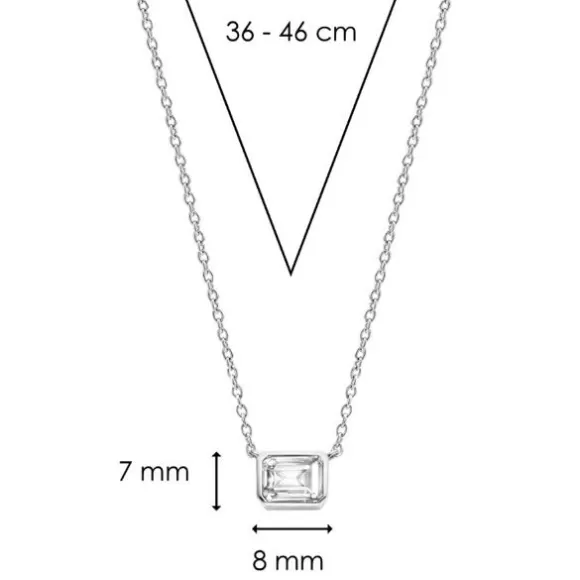 Ti Sento Milano Hopeakaulaketju 3998ZI/42* Kaulakorut Naisille | Kaulakoru Naiselle
