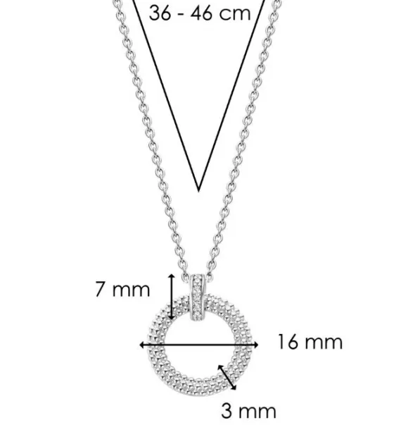 Ti Sento Milano Hopeakaulaketju 3999ZI/42* Naisten Korut | Kaulakorut Naisille