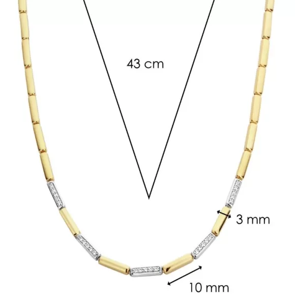 Ti Sento Milano Hopeakaulaketju 3997ZY/42* Kaulakorut Naisille | Kaulakoru Naiselle