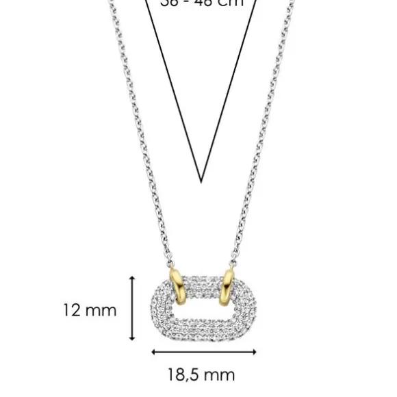 Ti Sento Milano Hopeakaulaketju 34010ZY/42* Kaulakorut Naisille | Kaulakoru Naiselle
